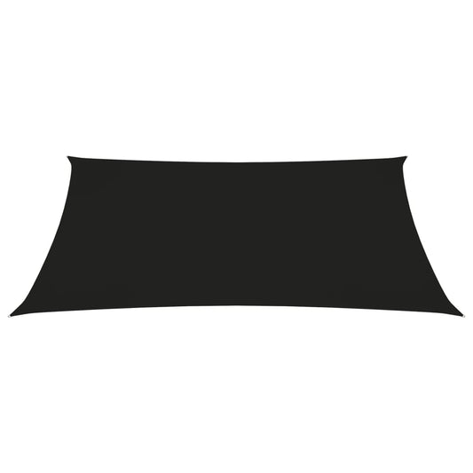 Para-sol estilo vela tecido oxford trapézio 3/5x4 m preto