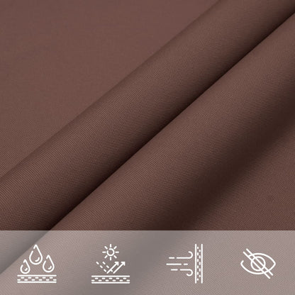 Para-sol vela tecido oxford triangular 2,5x2,5x3,5 m castanho