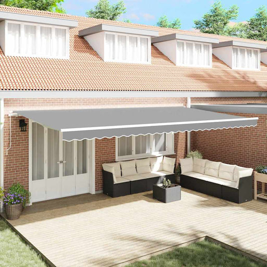 Estrutura de Toldo Manual Branco 600 × 350 cm Alumínio