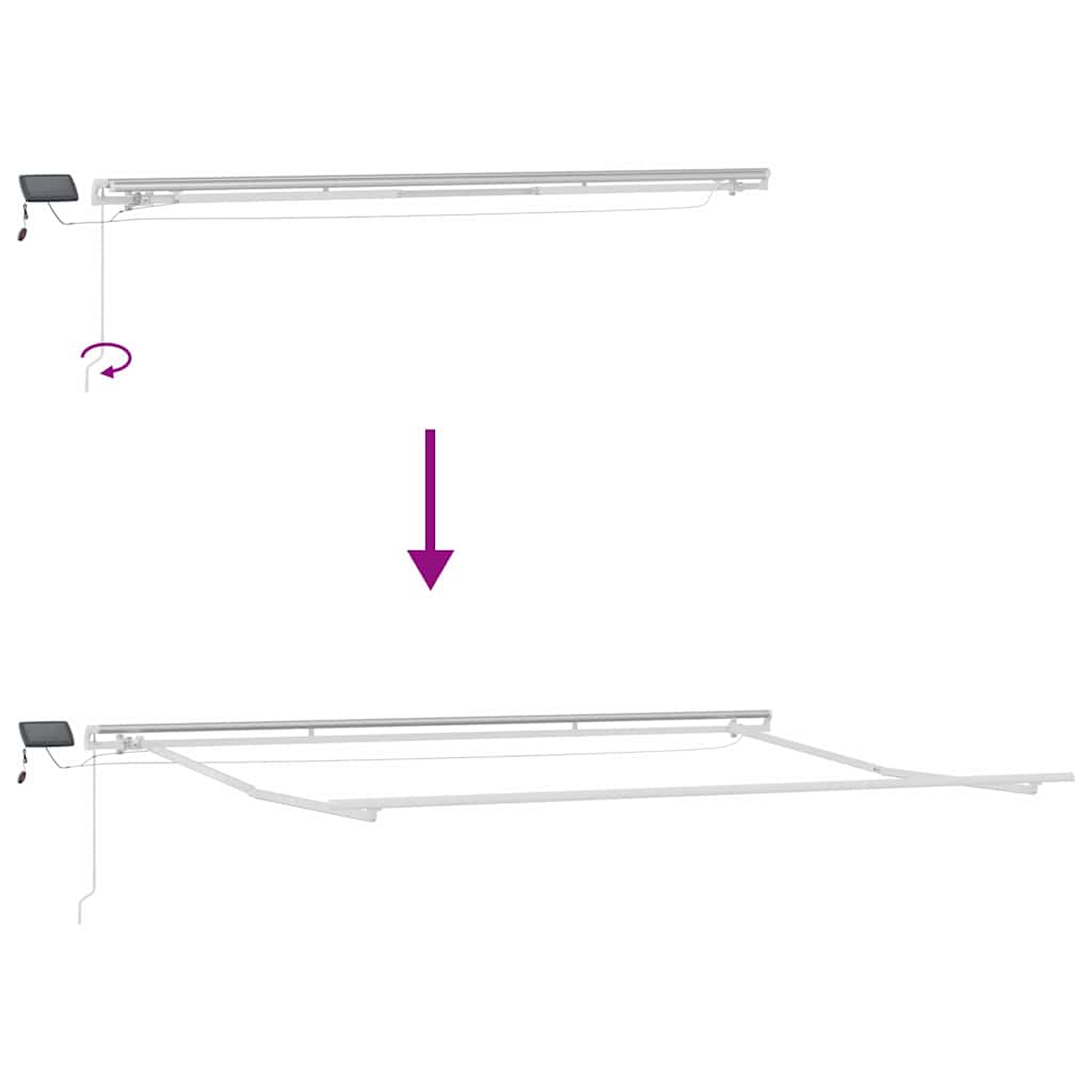 Estrutura de Toldo Manual Branco 450 × 300 cm Alumínio
