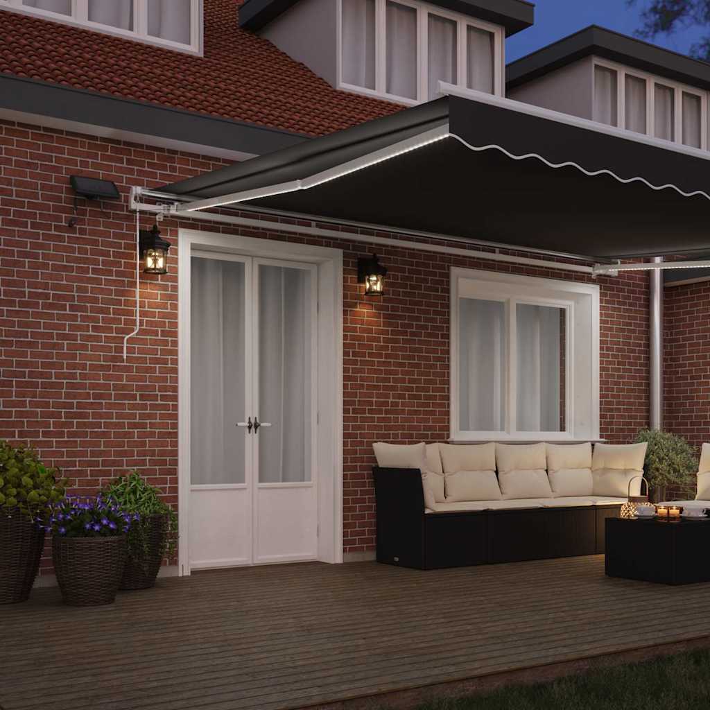 Estrutura de Toldo Manual Branco 500 × 300 cm Alumínio