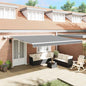 Estrutura de Toldo Manual Branco 400 × 350 cm Alumínio