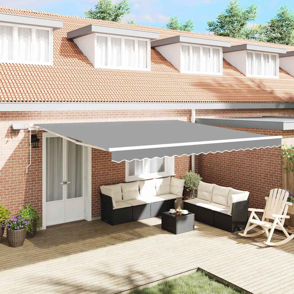 Estrutura de Toldo Manual Branco 450 × 350 cm Alumínio