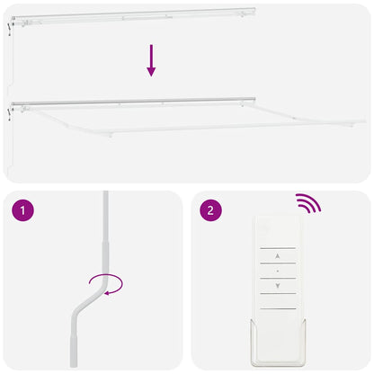 Toldo Manual Branco 4,5 × 3 m Metal