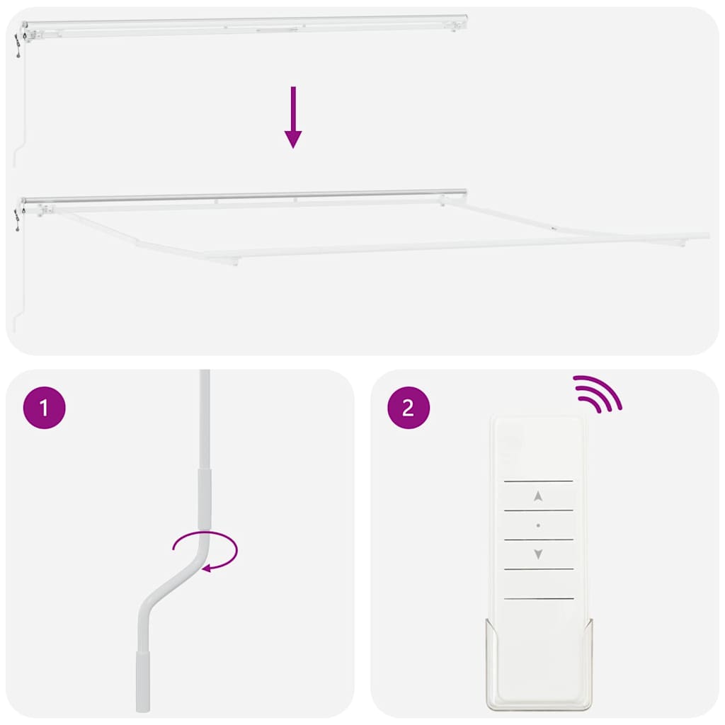 Estrutura de Toldo Branco 400 × 350 cm Alumínio
