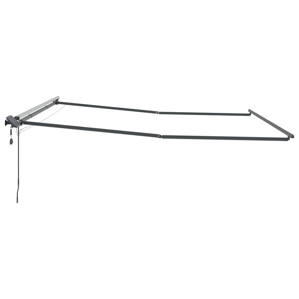 Estrutura de Toldo Manual Antracite 500 × 350 cm Alumínio