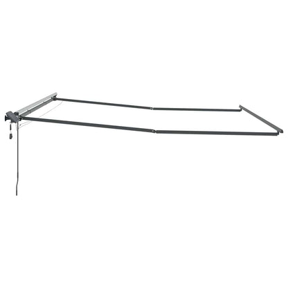 Estrutura de Toldo Manual Antracite 500 × 350 cm Alumínio