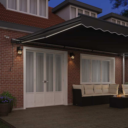 Estrutura de Toldo Antracite 600 × 350 cm Alumínio