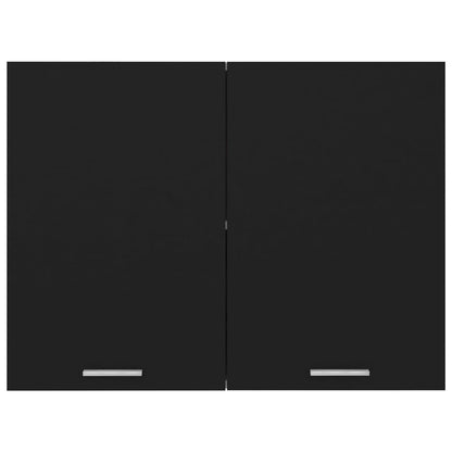 Armário de parede “Lyon” 80x31x60 cm derivados de madeira preto