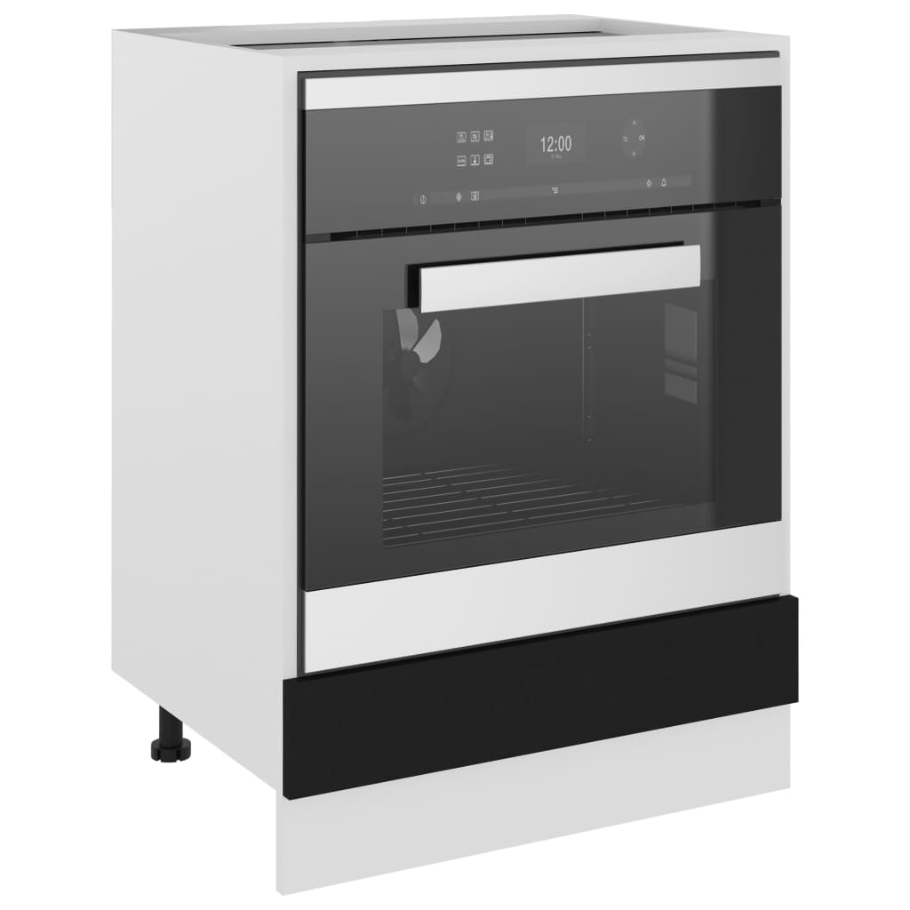 Armário para forno "Riga" 60x46x81,5 cm derivados madeira preto