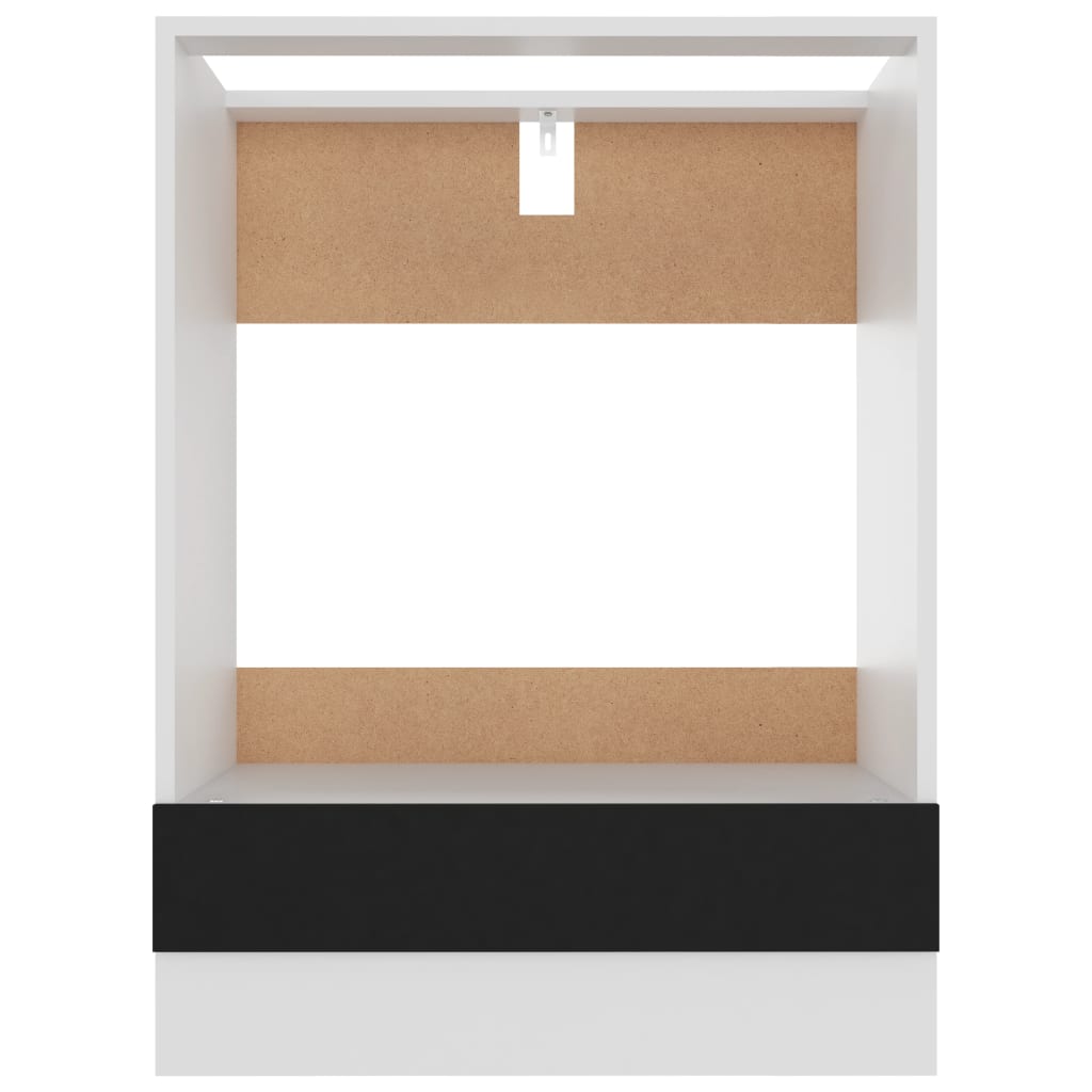 Armário para forno "Riga" 60x46x81,5 cm derivados madeira preto