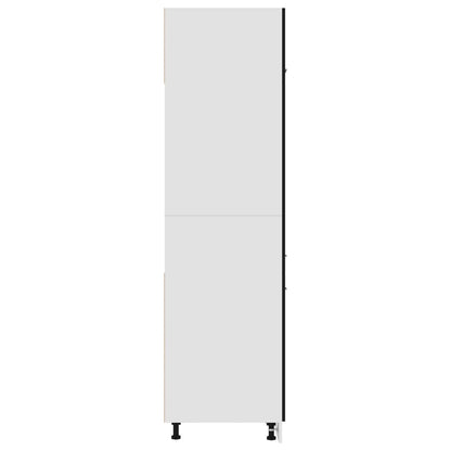 Armário para frigorífico “Lyon” 60x57x207cm preto