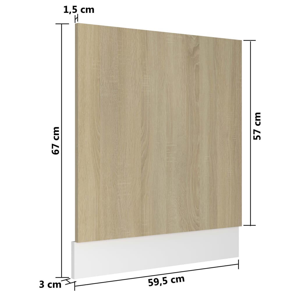 Painel máquina lavar louça “Lyon” 59,5x3x67 cm carvalho