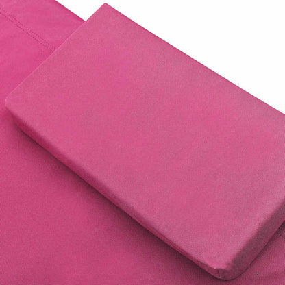 Espreguiçadeira com toldo e almofadas rosa