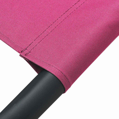 Espreguiçadeira com toldo e almofadas rosa