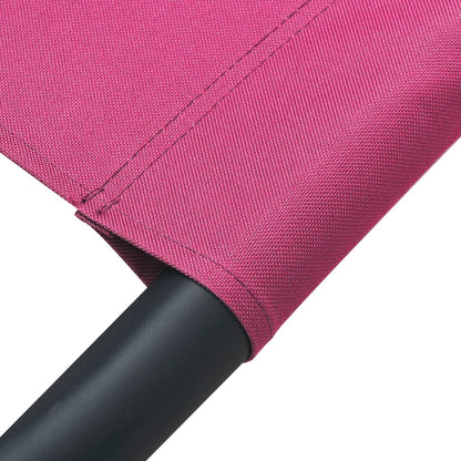 Espreguiçadeira jardim com toldo rosa