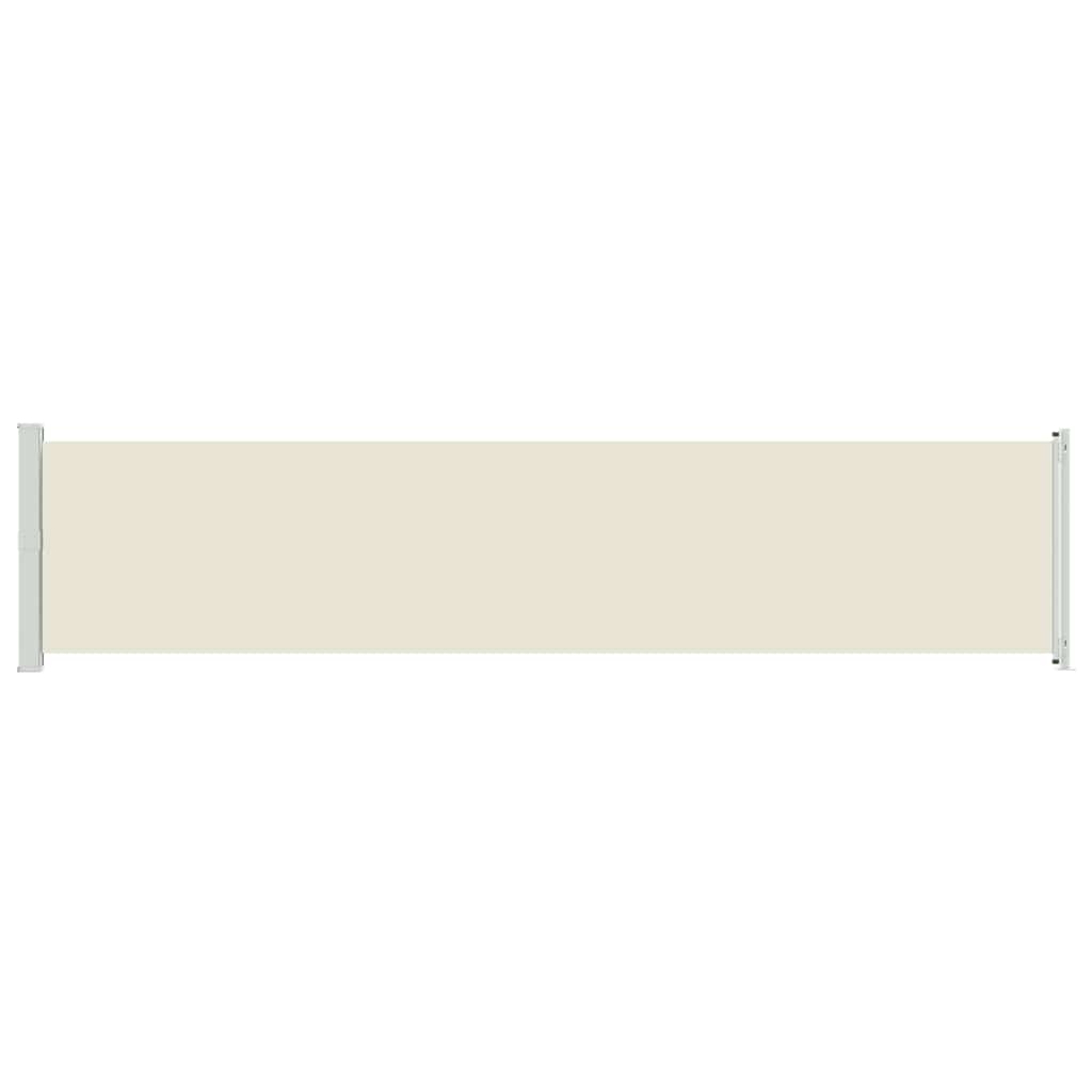 Toldo lateral retrátil para pátio 140x600 cm creme