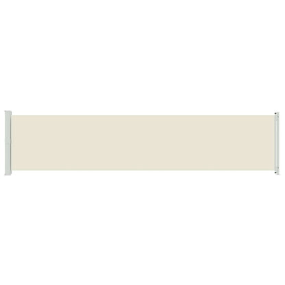 Toldo lateral retrátil para pátio 140x600 cm creme