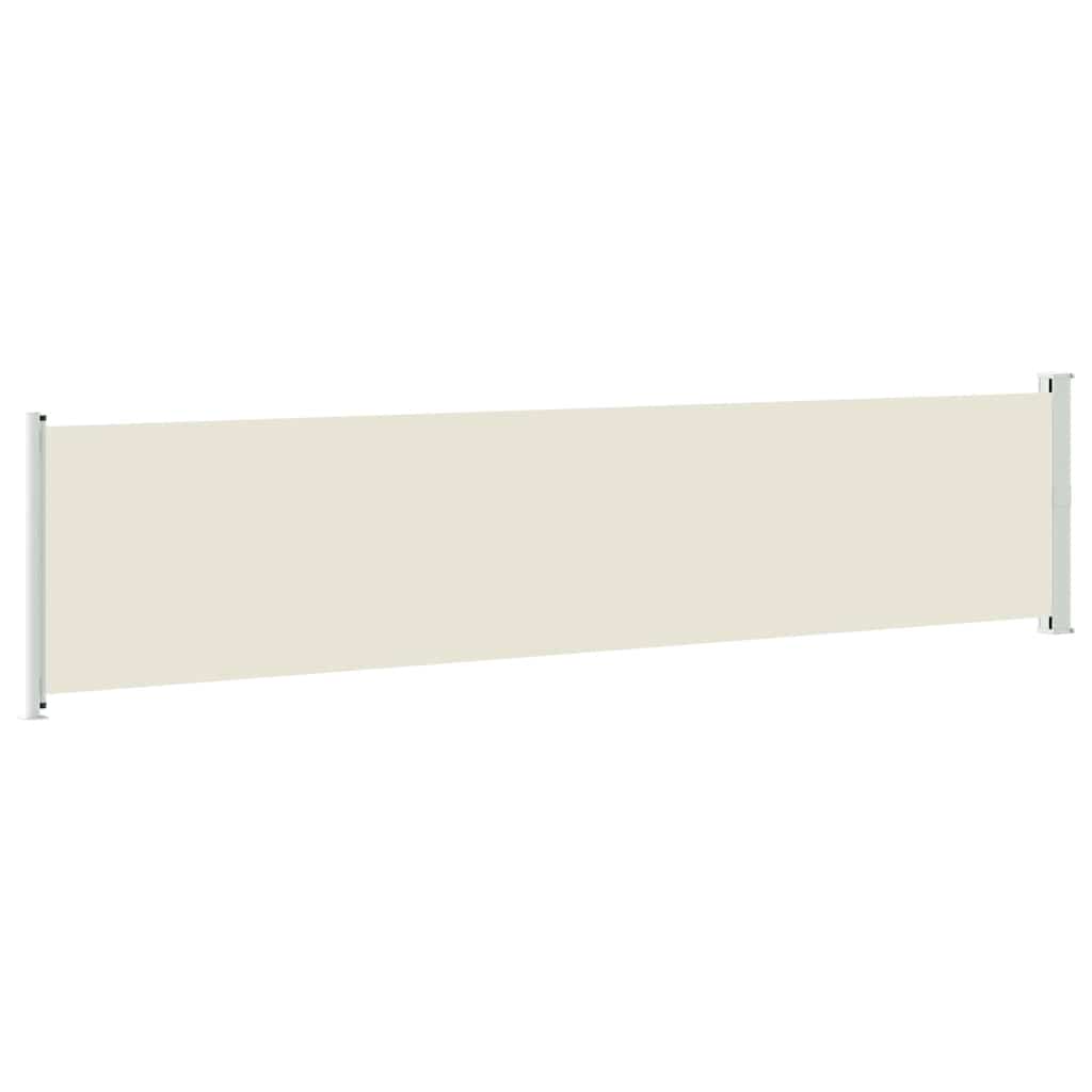 Toldo lateral retrátil para pátio 140x600 cm creme