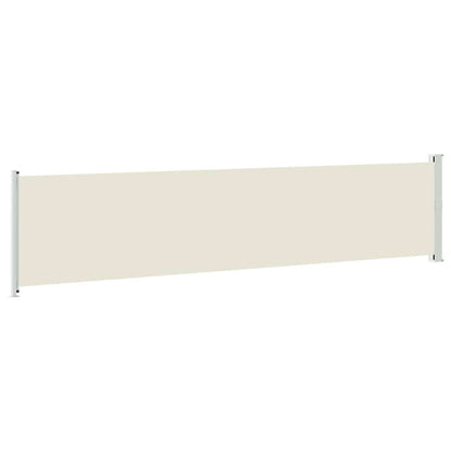 Toldo lateral retrátil para pátio 140x600 cm creme
