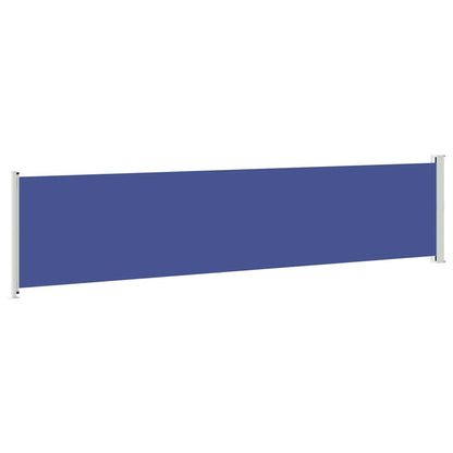 Toldo lateral retrátil para pátio 140x600 cm azul
