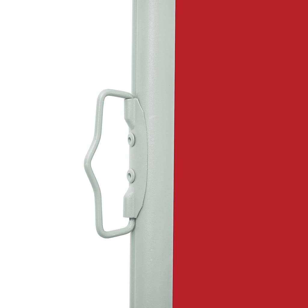 Toldo lateral retrátil para pátio 140x600 cm vermelho