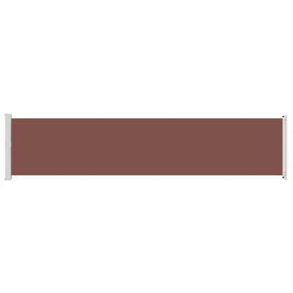 Toldo lateral retrátil para pátio 140x600 cm castanho