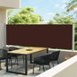 Toldo lateral retrátil para pátio 140x600 cm castanho