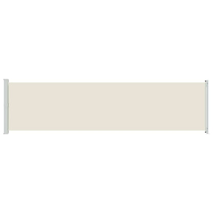 Toldo lateral retrátil para pátio 600x160 cm cor creme