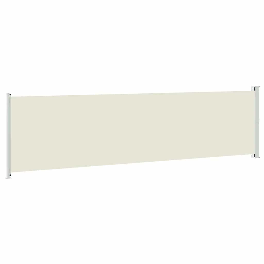 Toldo lateral retrátil para pátio 600x160 cm cor creme