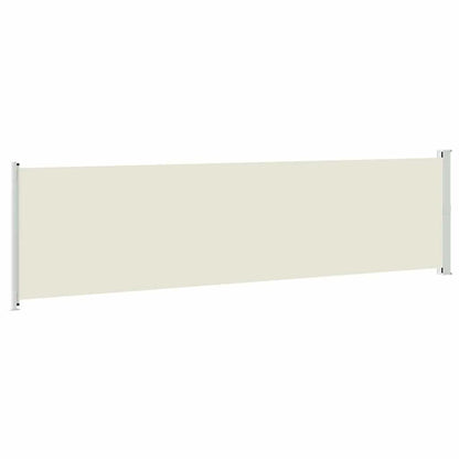 Toldo lateral retrátil para pátio 600x160 cm cor creme