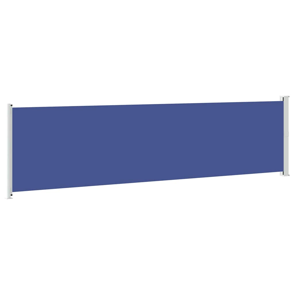 Toldo lateral retrátil para pátio 600x160 cm azul