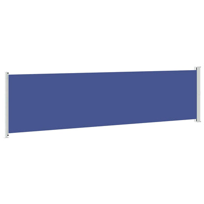 Toldo lateral retrátil para pátio 600x160 cm azul