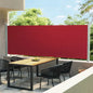 Toldo lateral retrátil para pátio 600x160 cm vermelho