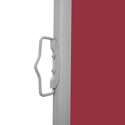 Toldo lateral retrátil para pátio 140x1200 cm vermelho