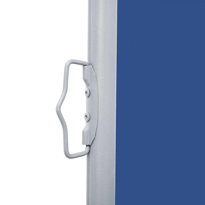 Toldo lateral retrátil para pátio 170x1200 cm azul