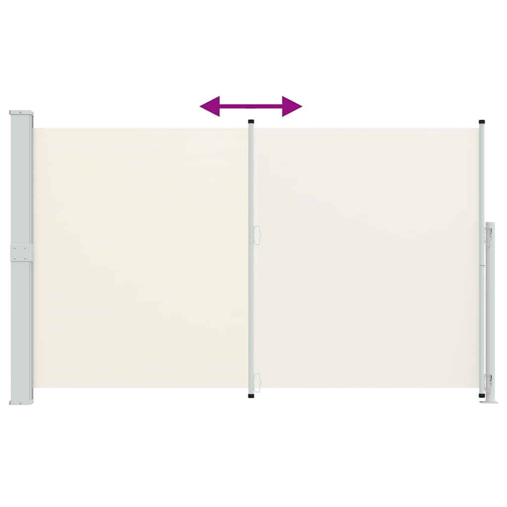 Toldo lateral retrátil para pátio 180x300 cm creme