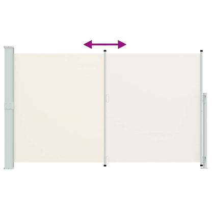Toldo lateral retrátil para pátio 180x300 cm creme