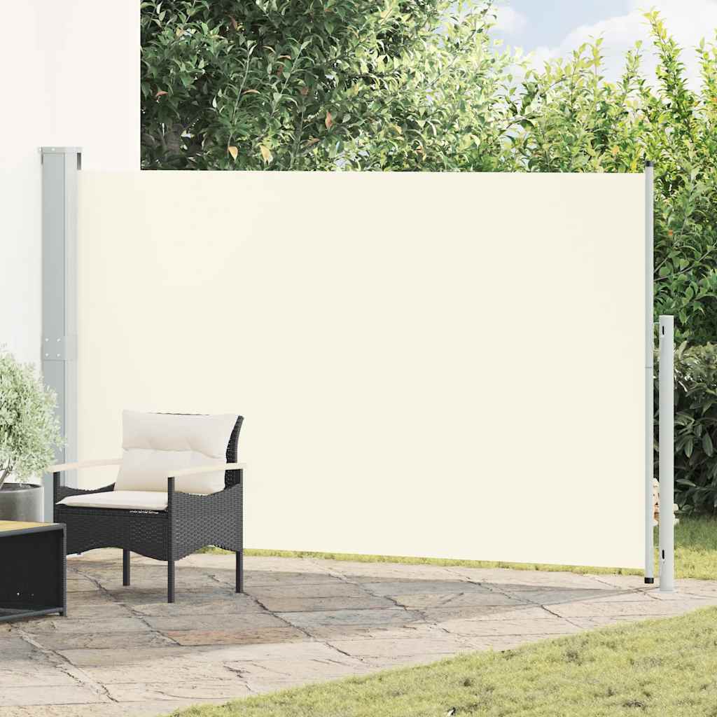 Toldo lateral retrátil para pátio 180x300 cm creme