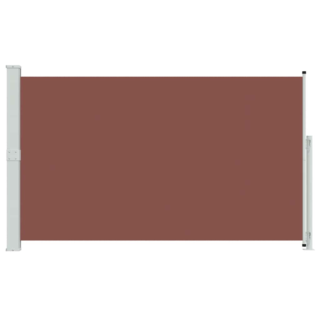 Toldo lateral retrátil para pátio 180x300 cm castanho