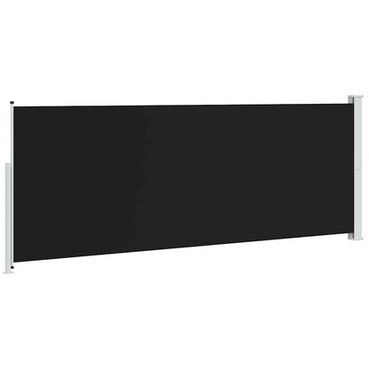 Toldo lateral retrátil para pátio 180x500 cm preto