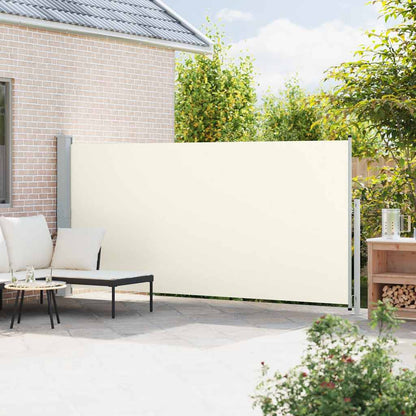 Toldo lateral retrátil para pátio 180x500 cm creme