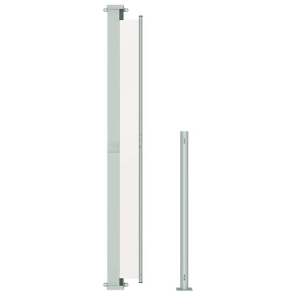 Toldo lateral retrátil para pátio 180x500 cm creme