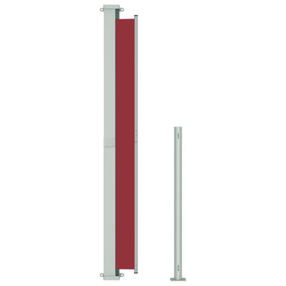 Toldo lateral retrátil para pátio 180x500 cm vermelho