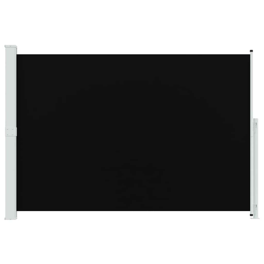 Toldo lateral retrátil para pátio 200x300 cm preto