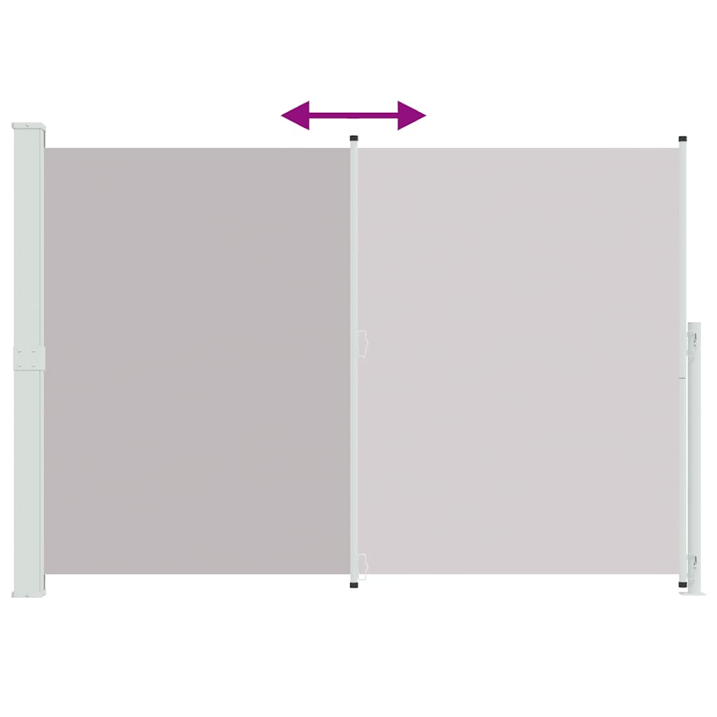 Toldo lateral retrátil para pátio 200x300 cm cinzento