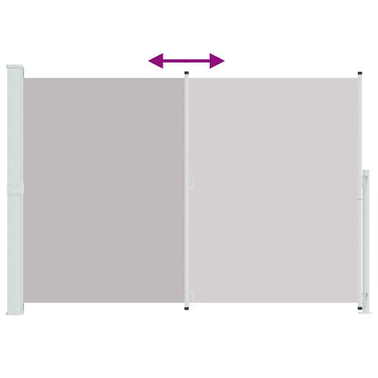 Toldo lateral retrátil para pátio 200x300 cm cinzento