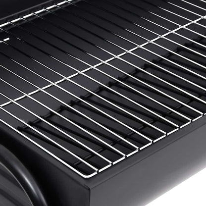 Grelhador barril c/ 2 grelhas de cozinhar 80x95x90 cm aço preto