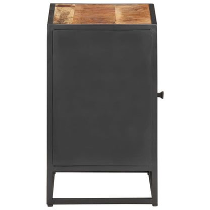 Mesa de cabeceira 40x30x50cm mangueira áspera/palhinha natural