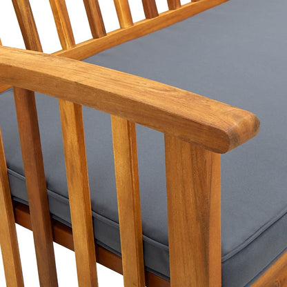 Banco de jardim c/ almofadão 119 cm madeira de acácia maciça